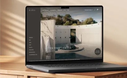 Search optimised website homepage displayed on a laptop