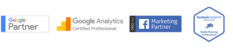 Bright Labs Certifications - Facebook Marketing Partner, Facebook Blueprint Certification, Google Partner, Google Analytics Certified Professional,