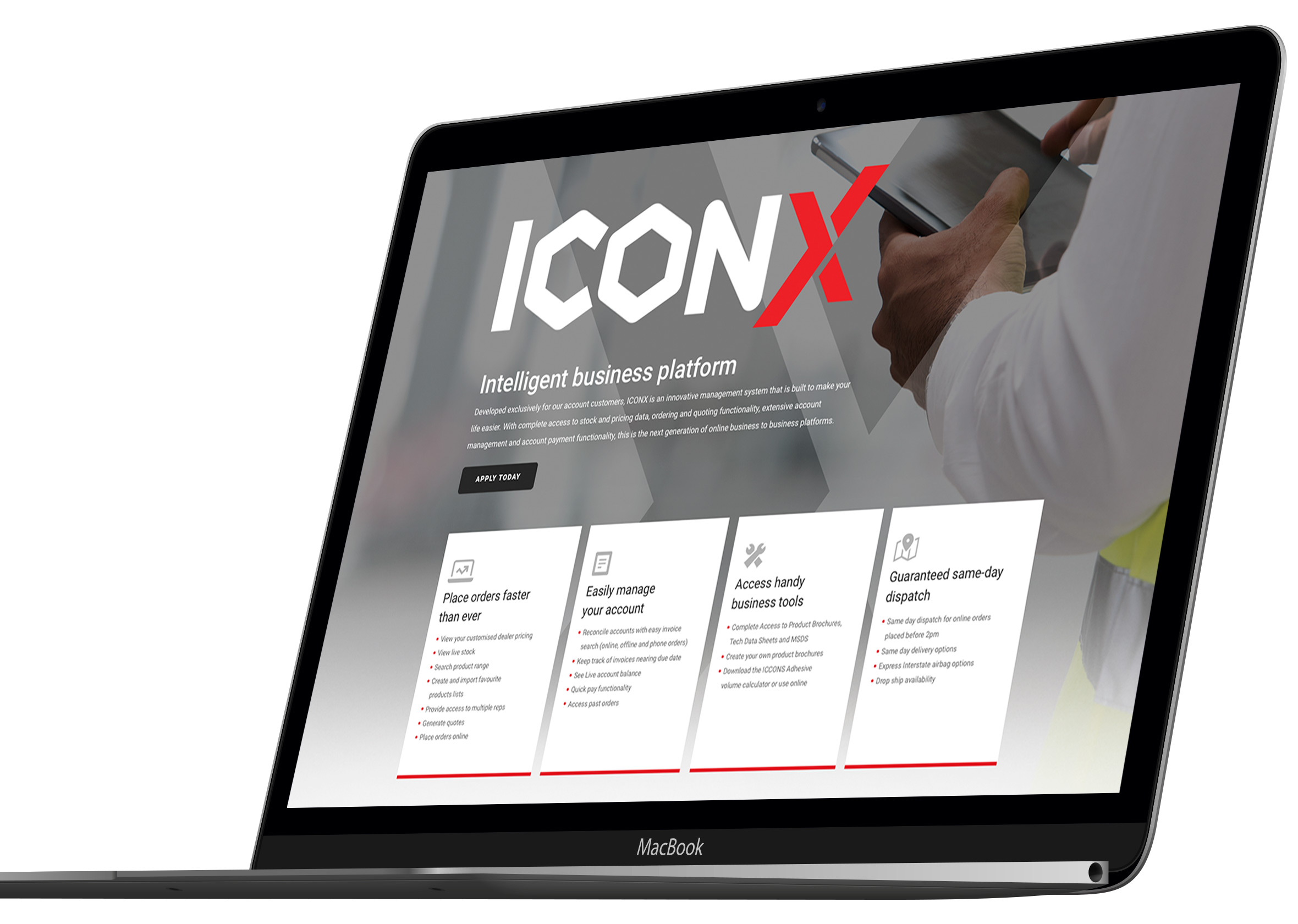 11 Icconx LandingPage Macbook